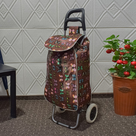 Carucior de piata pliabil, Naimeed D4944, 2 roti, 37 L, Maro