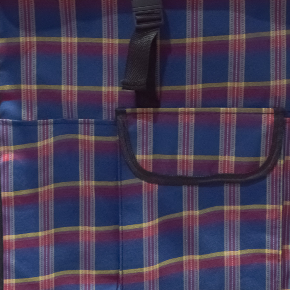 Carucior de piata pliabil, Naimeed D4945, 2 roti, 43 L, Albastru/Rosu