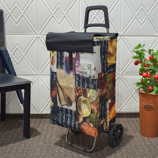 Carucior de piata pliabil, Naimeed D4946, 2 roti, 62 L, Maro