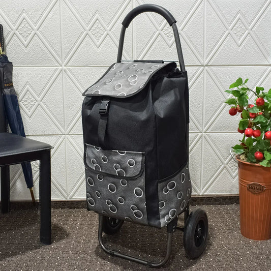 Carucior de piata pliabil, Naimeed D4947, 2 roti, 49 L, Negru/Alb - 221.ro