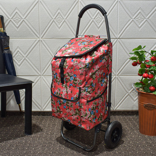 Carucior de piata pliabil, Naimeed D4947, 2 roti, 49 L, Rosu - 221.ro