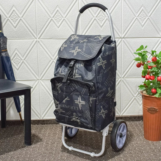 Carucior de piata pliabil, cadru din aluminiu, Naimeed D4951, 2 roti, 49 L, Negru - 221.ro
