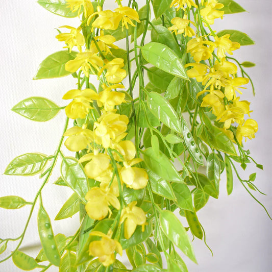 Planta artificiala curgatoare, inaltime 100cm, Naimeed D4952, Galben - 221.ro