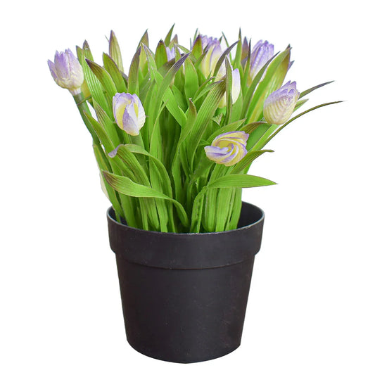 Aranjament floral artificial, in ghiveci, Naimeed D4953, Mov - 221.ro