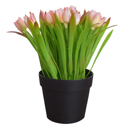 Aranjament floral artificial, in ghiveci, Naimeed D4953, Roz - 221.ro