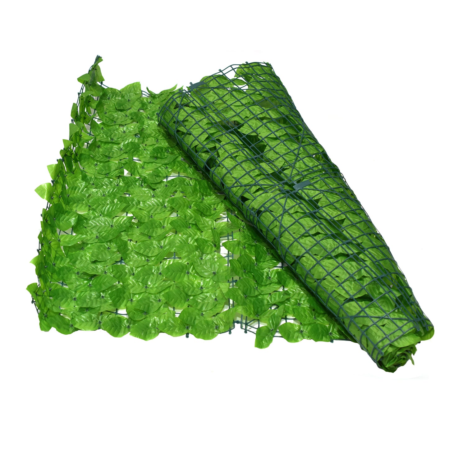 Set 3 role din frunze artificiale, Naimeed D4958SET3, pentru efect de gard viu, exterior si interior, special pentru crearea unui spatiu intim, cu rezistenta la apa si la razele UV, paravan pentru balcon, terasa si gard, Verde Deschis