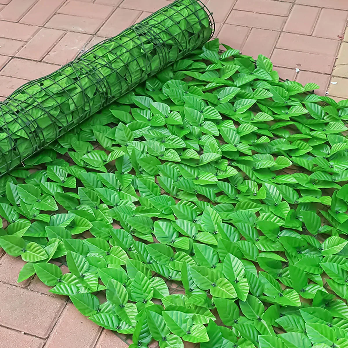 Plasa gard, frunze artificiale, Naimeed D4958, paravan pentru balcon, terasa si gard, Verde Deschis - 221.ro