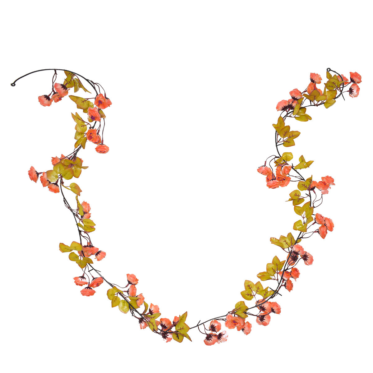 Set 3 ghirlande artificiale, Naimeed D5004, Portocaliu, 1.7m