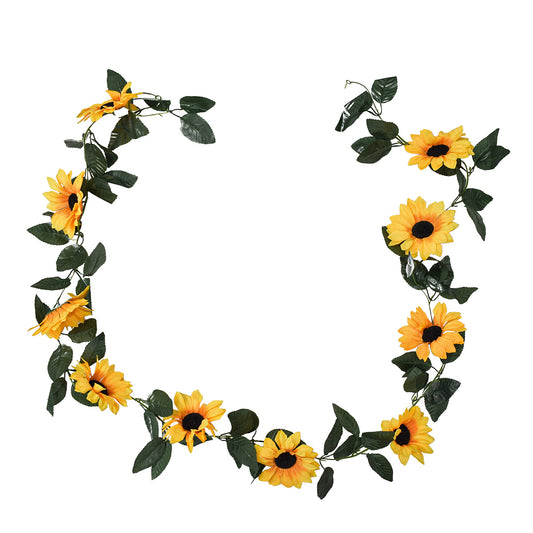 Set 3 ghirlande artificiale, Naimeed D5005, Galben, 2m