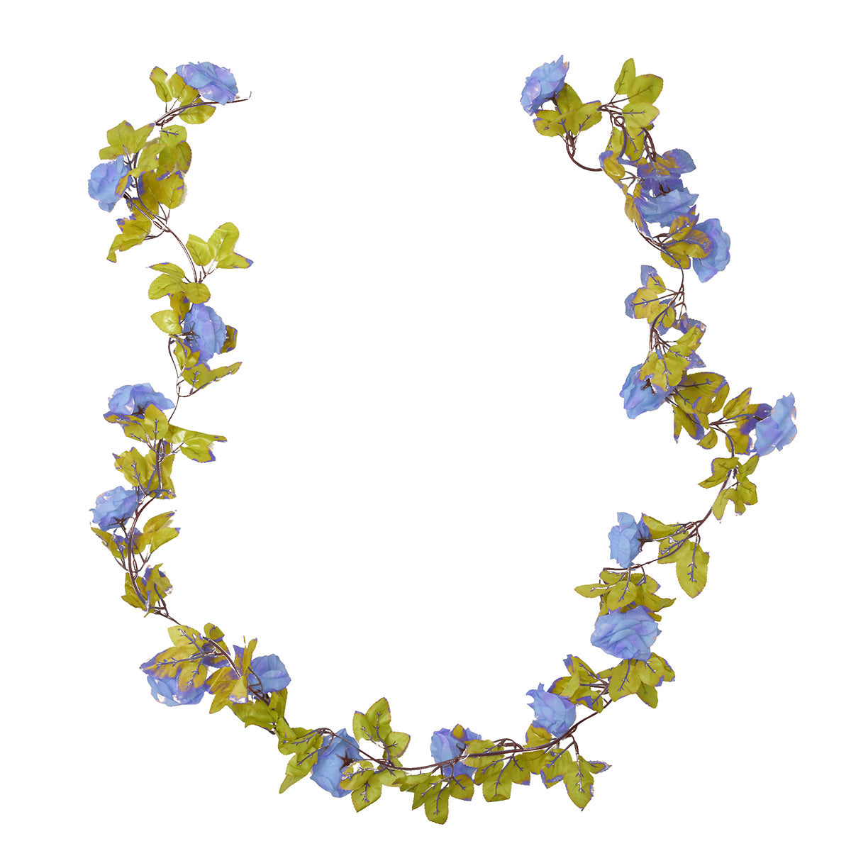 Set 3 plante artificiale, tip ghirlanda, Naimeed D5008, Albastru, 2m