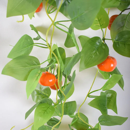 Planta artificiala curgatoare, inaltime 100cm, Naimeed D5015, model mandarina, Portocaliu - 221.ro
