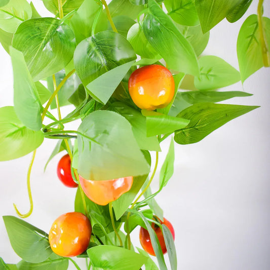 Planta artificiala curgatoare, inaltime 100cm, Naimeed D5015, model mar, Portocaliu - 221.ro