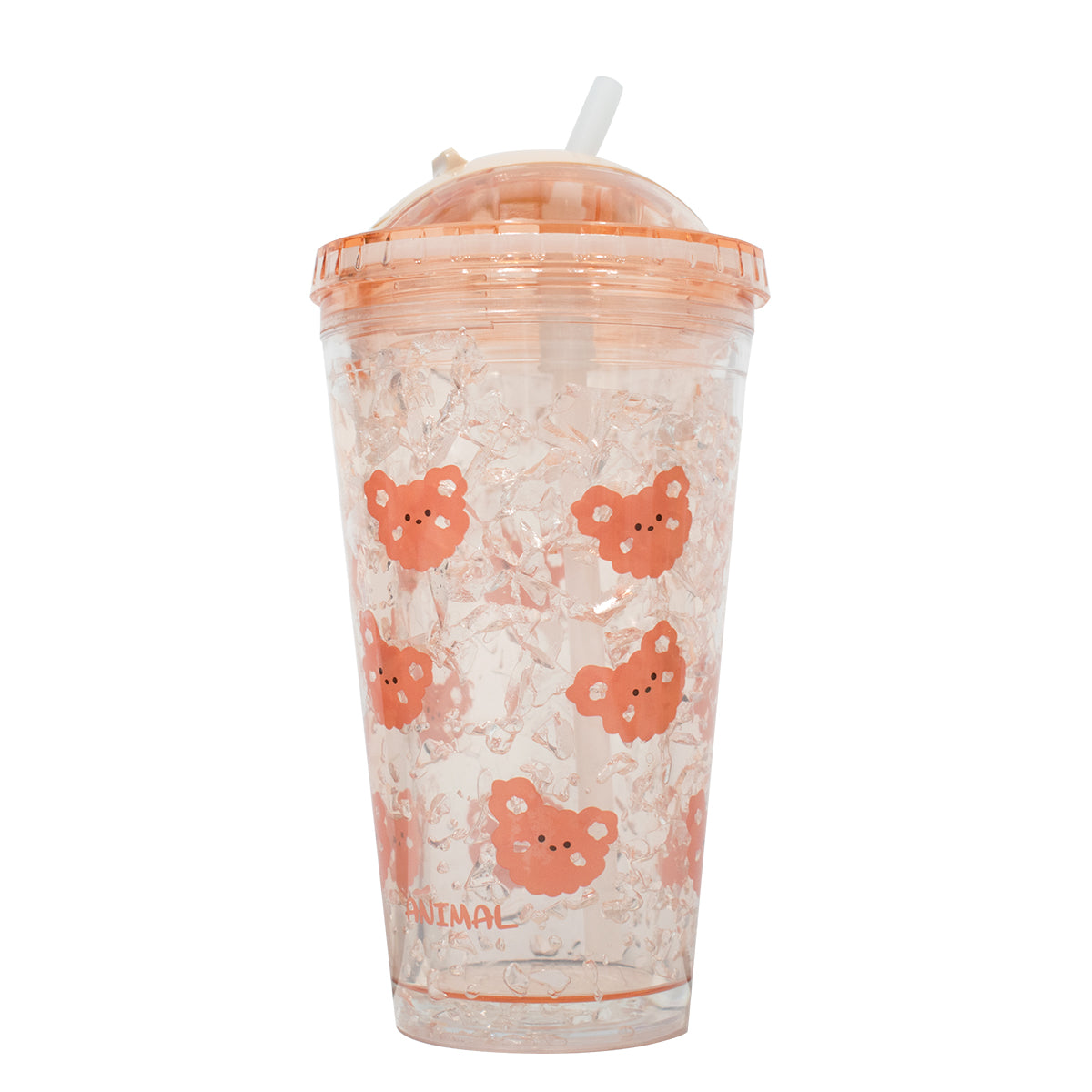 Pahar cu capac, Frosty Mug, Naimeed D5019, Ursulet-Roz