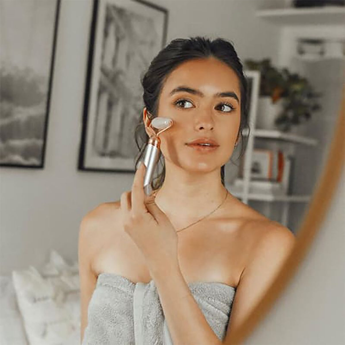 Aparat de masaj facial, Naimeed D5201, Argintiu