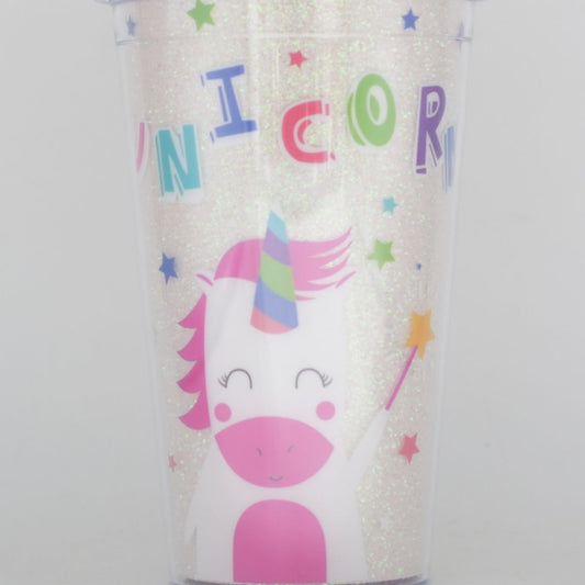 Pahar cu capac, Naimeed D5022, Roz-Unicorn