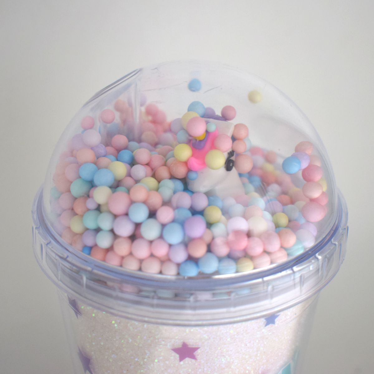 Pahar cu capac, Naimeed D5022, Roz-Unicorn