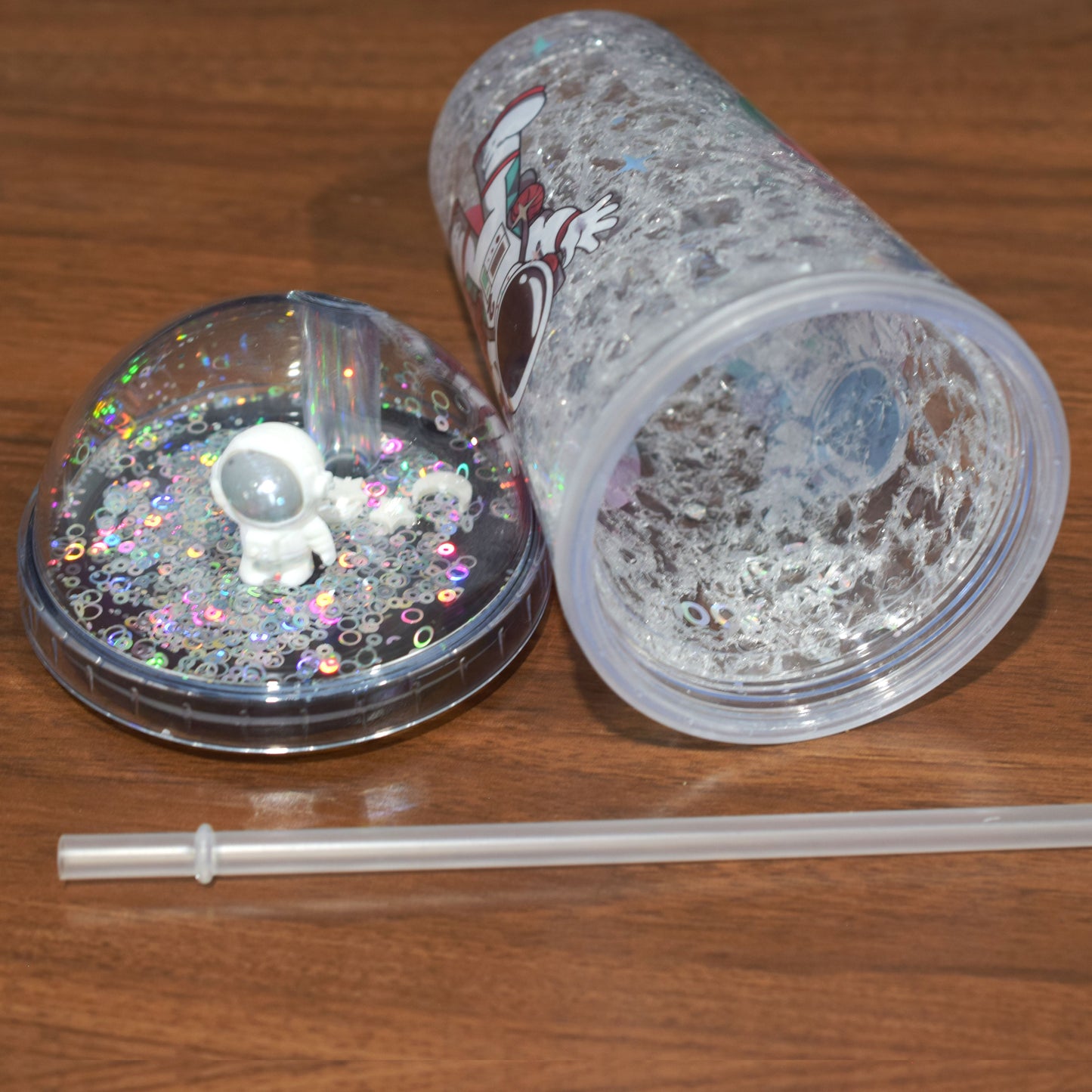 Pahar cu capac, Naimeed D5023 , Astronaut-Roșu-Verde