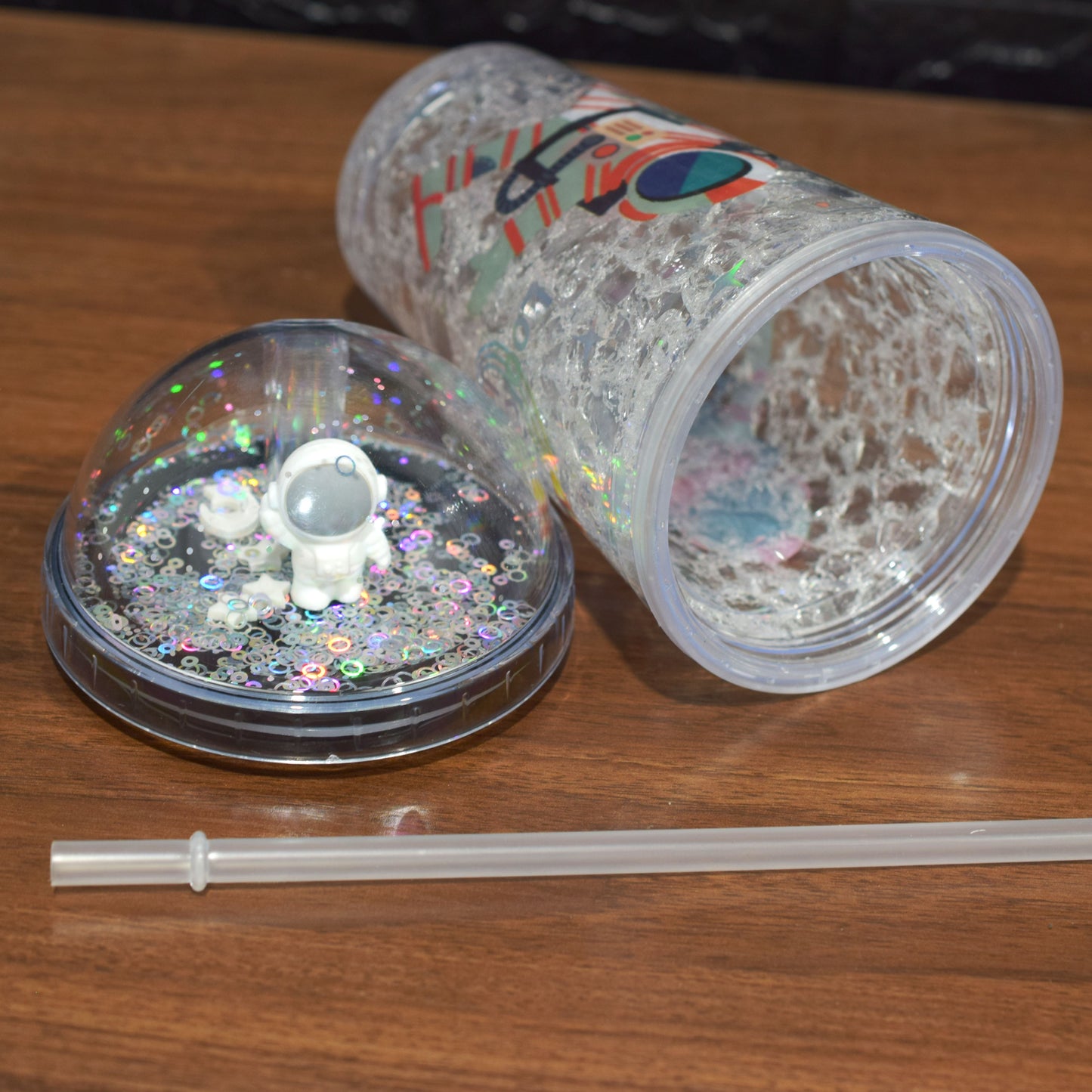 Pahar cu capac, Naimeed D5023 , Astronaut-Portocaliu