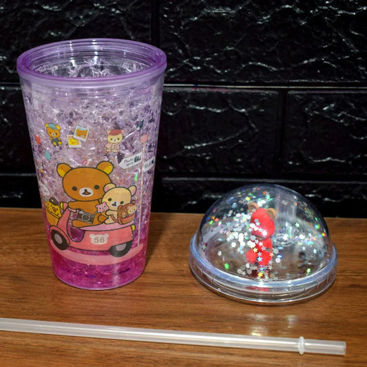 Pahar cu capac, Naimeed D5024, Ursuleț-Roz - 221.ro