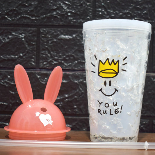 Pahar cu capac, Frosty Mug, Naimeed D5025, Iepure-Alb - 221.ro