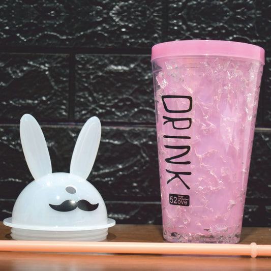 Pahar cu capac, Frosty Mug, Naimeed D5025, Iepure-Roz - 221.ro