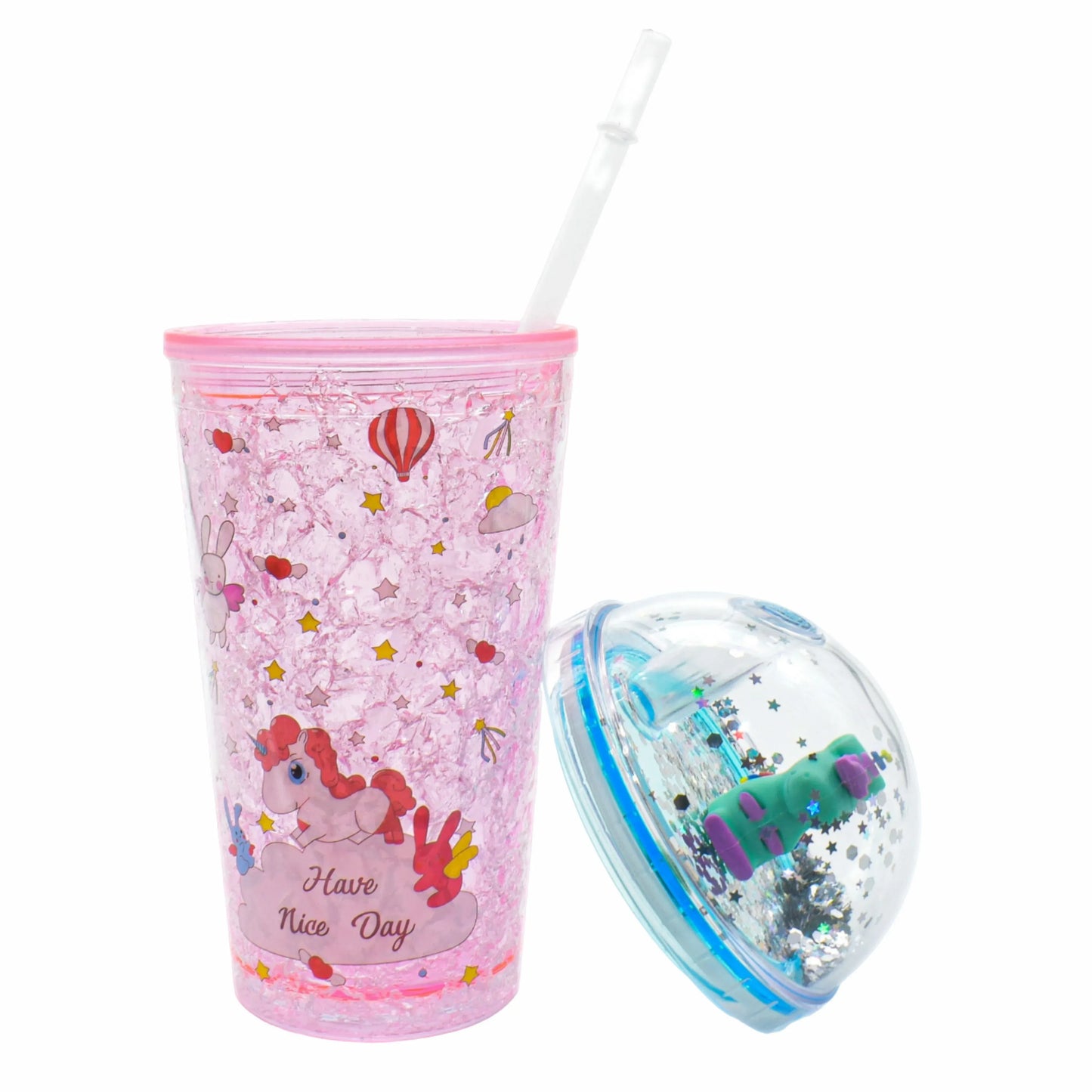 Pahar cu capac, Naimeed D5026, Unicorn-Turcoaz - 221.ro