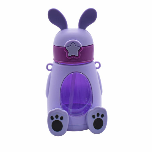 Sticla apa pentru copii, iepuras, 550 ml, Naimeed D5031, Mov