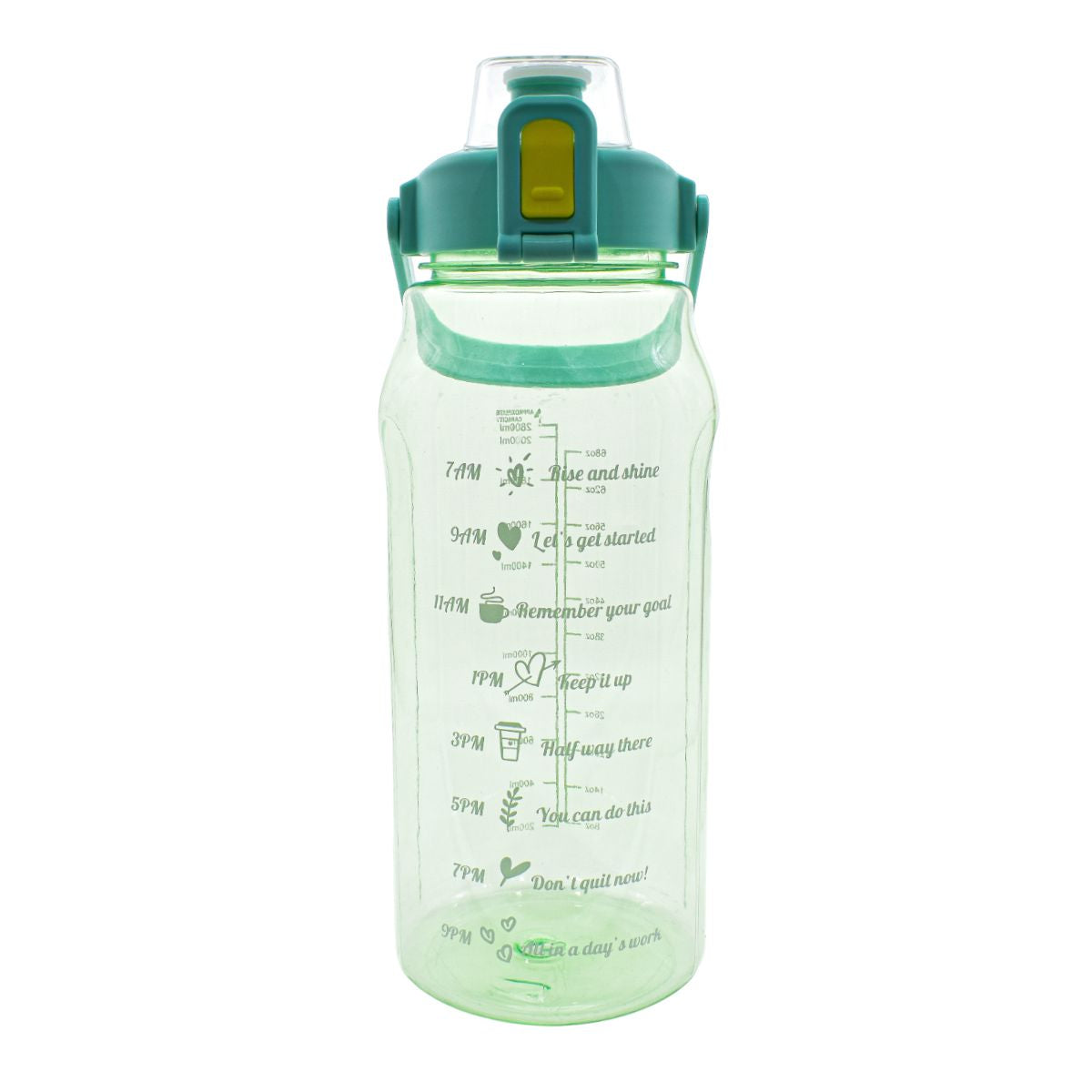 Sticla Apa Sport, Gradata, 2800 ml, Naimeed D5040, Verde