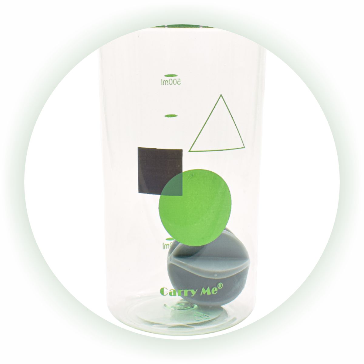 Sticla apa, gradata, 500ml, Naimeed D5045, Verde