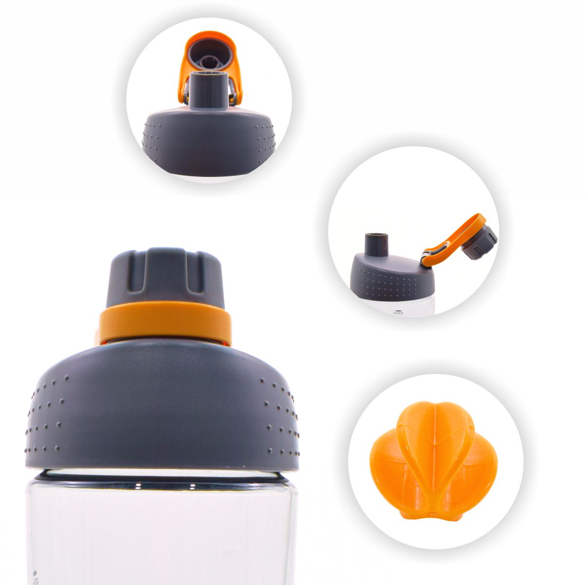 Sticla apa, gradata, 500ml, Naimeed D5045, Gri