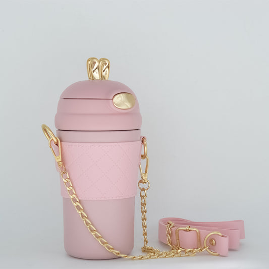 Cana termos, 400ml, din inox, Naimeed D5049, Roz