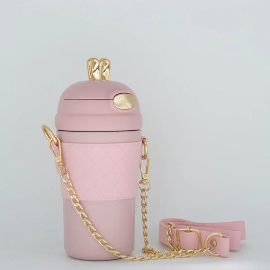 Cana termos, 400ml, din inox, Naimeed D5049, Roz - 221.ro