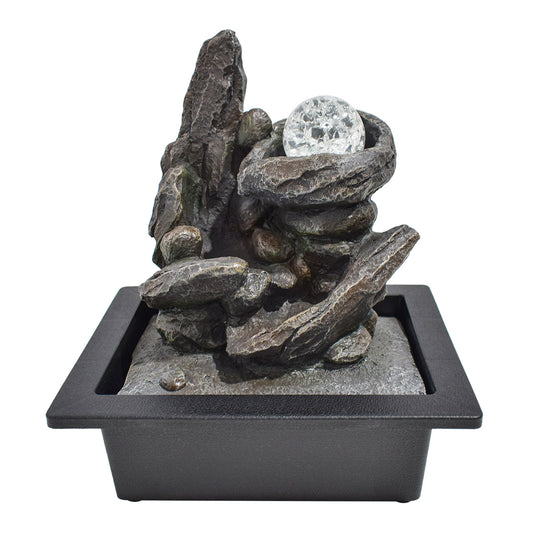 Fantana arteziana, Feng Shui, LED, pompa submersibila, Naimeed D5053, 23x18x28cm