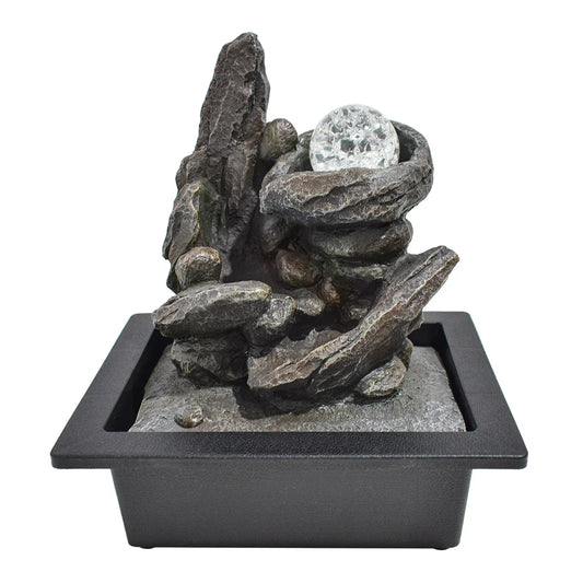 Fantana arteziana, Feng Shui, LED, pompa submersibila, Naimeed D5053, 23x18x28cm - 221.ro