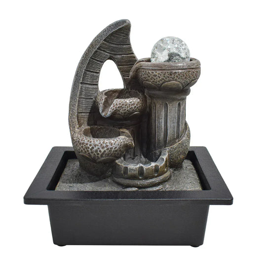 Fantana arteziana, Feng Shui, LED, pompa submersibila, Naimeed D5054, 23x18x29cm - 221.ro
