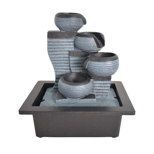 Fantana arteziana, Feng Shui, LED, pompa submersibila, Naimeed D5056, 23x18x29cm - 221.ro