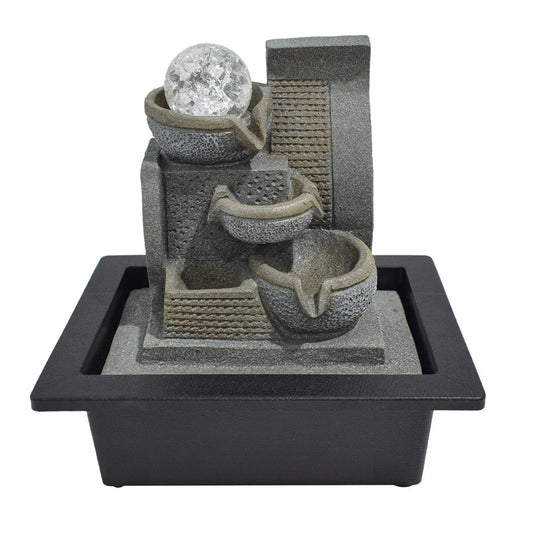 Fantana arteziana, Feng Shui, LED, pompa submersibila, Naimeed D5059, 23x18x26cm