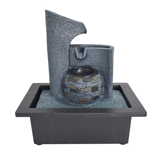 Fantana arteziana, Feng Shui, LED, pompa submersibila, Naimeed D5061, 23x17x27cm