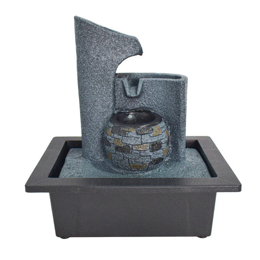 Fantana arteziana, Feng Shui, LED, pompa submersibila, Naimeed D5061, 23x17x27cm - 221.ro