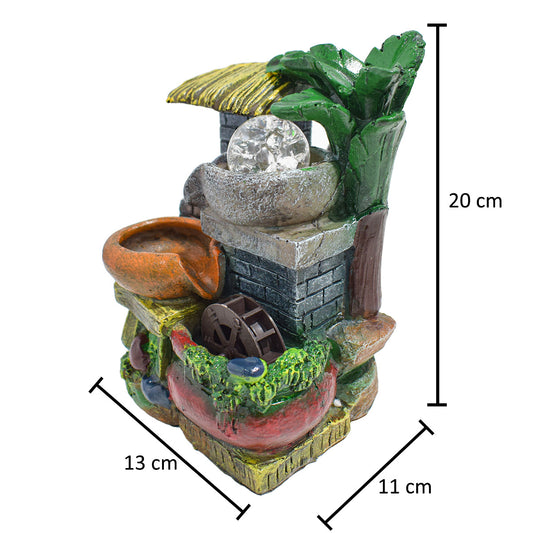 Fantana arteziana, LED, pompa submersibila, Naimeed D5085, 13x11x20cm