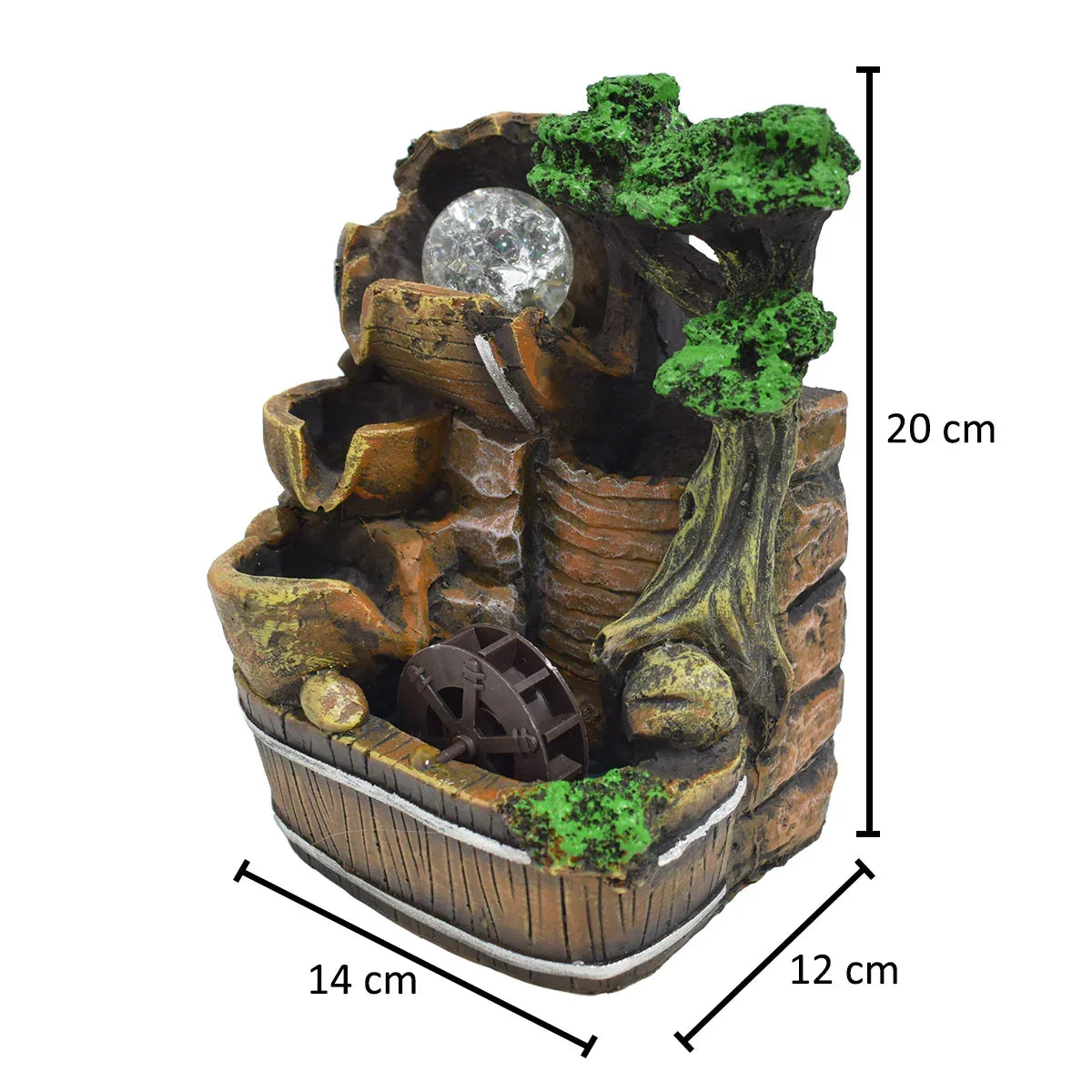 Fantana arteziana, LED, pompa submersibila, Naimeed D5090, 14x12x20cm - 221.ro
