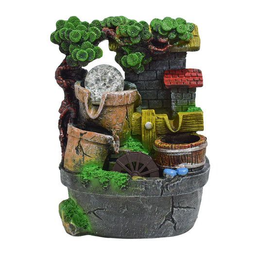 Fantana arteziana, LED, pompa submersibila, Naimeed D5096, 18x13x26cm - 221.ro