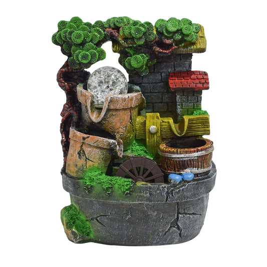 Fantana arteziana, LED, pompa submersibila, Naimeed D5096, 18x13x26cm - 221.ro