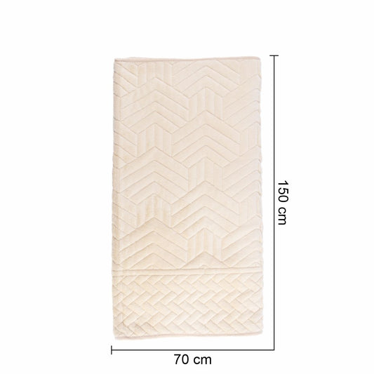 Cuvertura Canapea, Naimeed D5117S, 70x150cm, poliester, pufoasa, matlasata, Crem