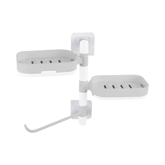 Suport rotativ, multifunctional, Naimeed D5149, pentru prosop, sapun, burete de baie, Gri - 221.ro