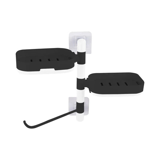 Suport rotativ, multifunctional, Naimeed D5149, pentru prosop, sapun, burete de baie, Negru - 221.ro