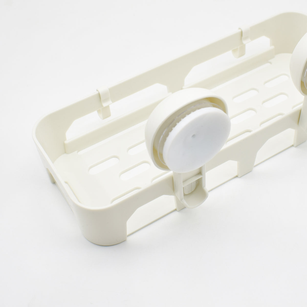 Etajera baie, bucatarie, multifunctional, ventuze silicon, Naimeed D5156, Alb