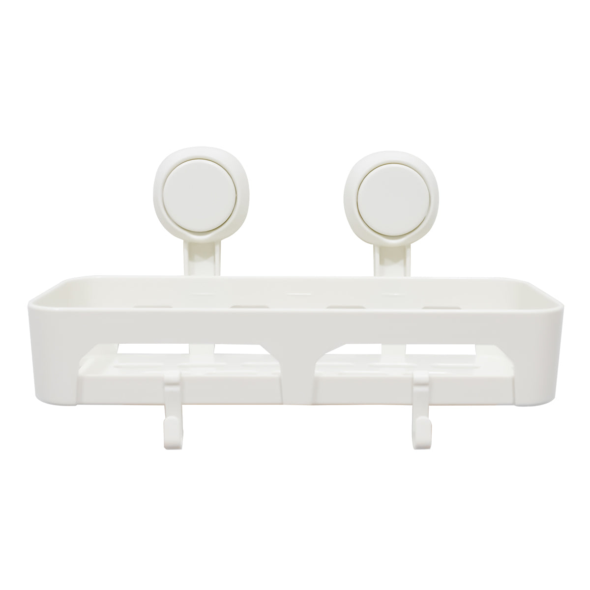 Etajera baie, bucatarie, multifunctional, ventuze silicon, Naimeed D5156, Alb