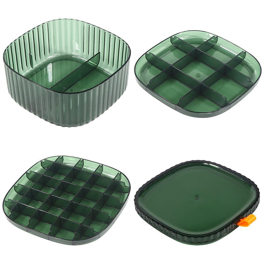 Cutie bijuterii, Naimeed D5176, 3 nivele, Verde