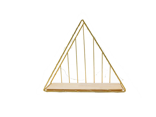 Etajera Suspendata, Luminite Led, Auriu, Naimeed D52, 22x25.5x10 cm